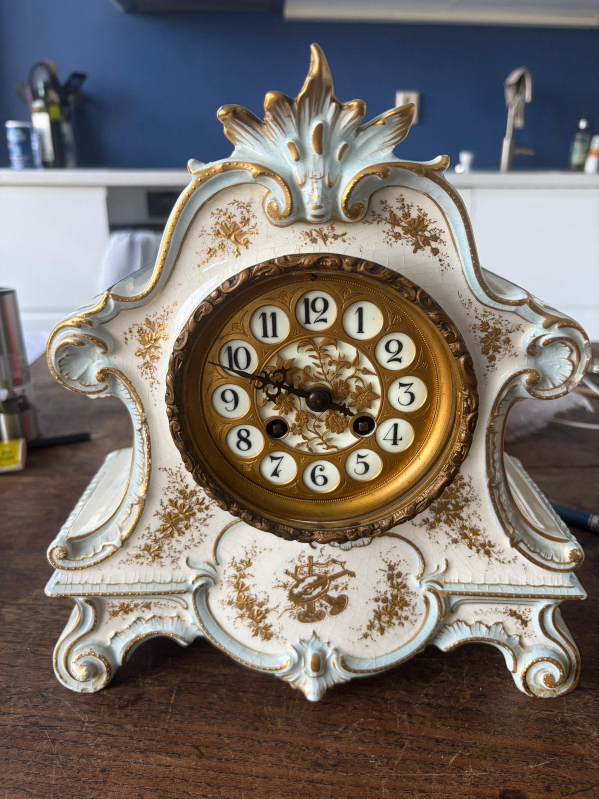 Louis Achille Brocot Pendule met Bonn ceramiek, Ophalen of Verzenden