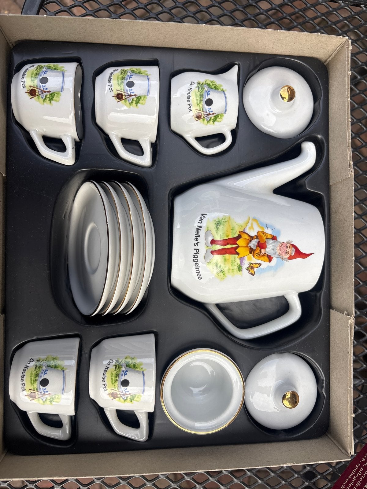 Van Nelle's Piggelmee De Keulse Pot koffie/theeservies, Ophalen, Overige merken, Keramiek, Vintage