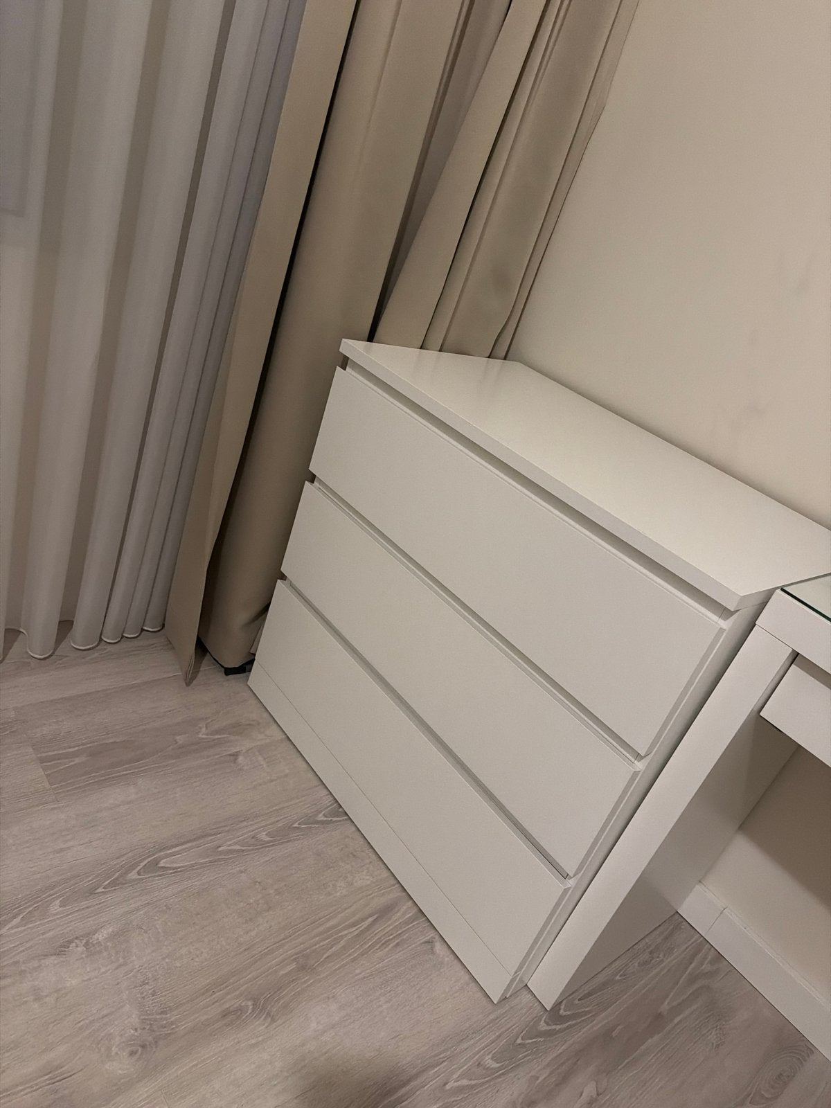 2x IKEA Malm 3-ladenkast 80x78 cm, Ophalen, Overige materialen, Gebruikt, 50 tot 100 cm
