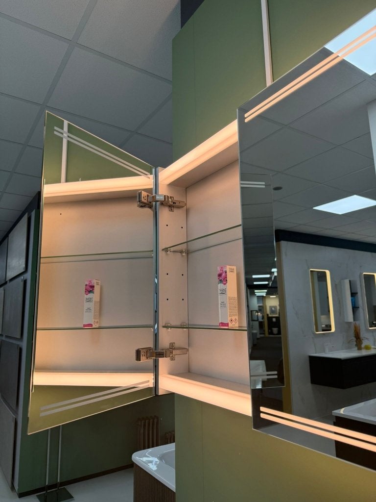 H&R Badmeubelset met spiegelkast 80 cm NIEUW, Ophalen, Spiegelkast, Nieuw, 50 tot 100 cm