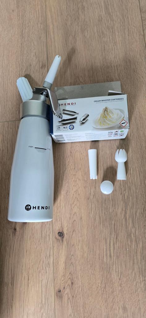 Hendi Slagroomspuit met N2O patronen, Ophalen of Verzenden