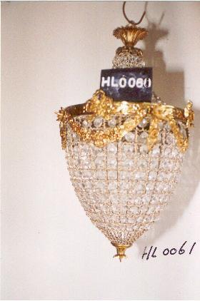 Antieke look hanglamp, kroonluchter, Huis en Inrichting, Ophalen, Barok, Nieuw, Glas