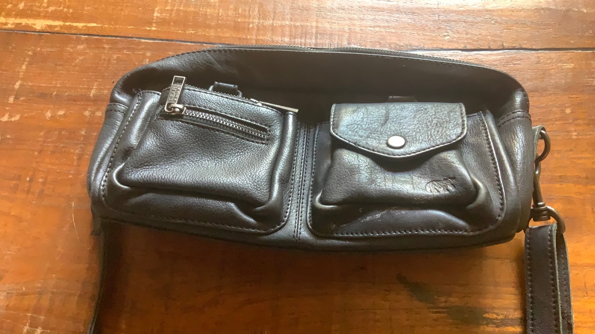 Leren handtas, Sieraden, Tassen en Uiterlijk, Tassen | Damestassen, Ophalen of Verzenden, Zo goed als nieuw, Bruin, Handtas