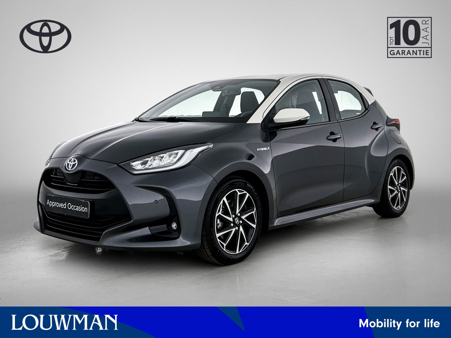 Toyota Yaris 1.5 Hybrid Style bi-tone | Head-Up Display| Par, 12 maanden, Stof, Gebruikt, Zwart