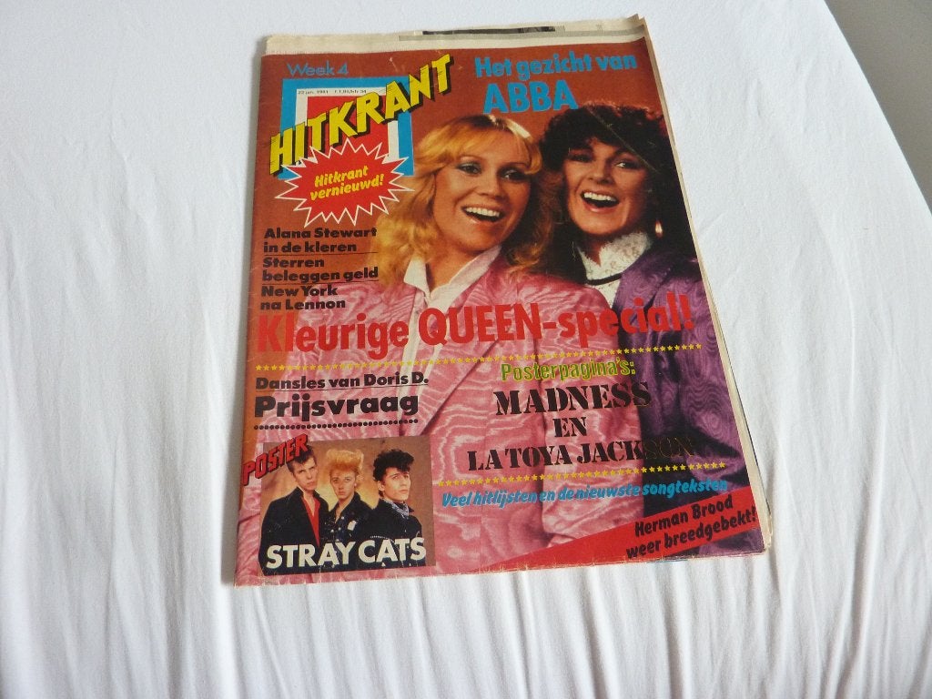 HITKRANT 1981-QUEEN-ABBA-MADNESS-STRAY CATS-KISS-DORIS D, Verzenden, 1980 tot heden, Tijdschrift