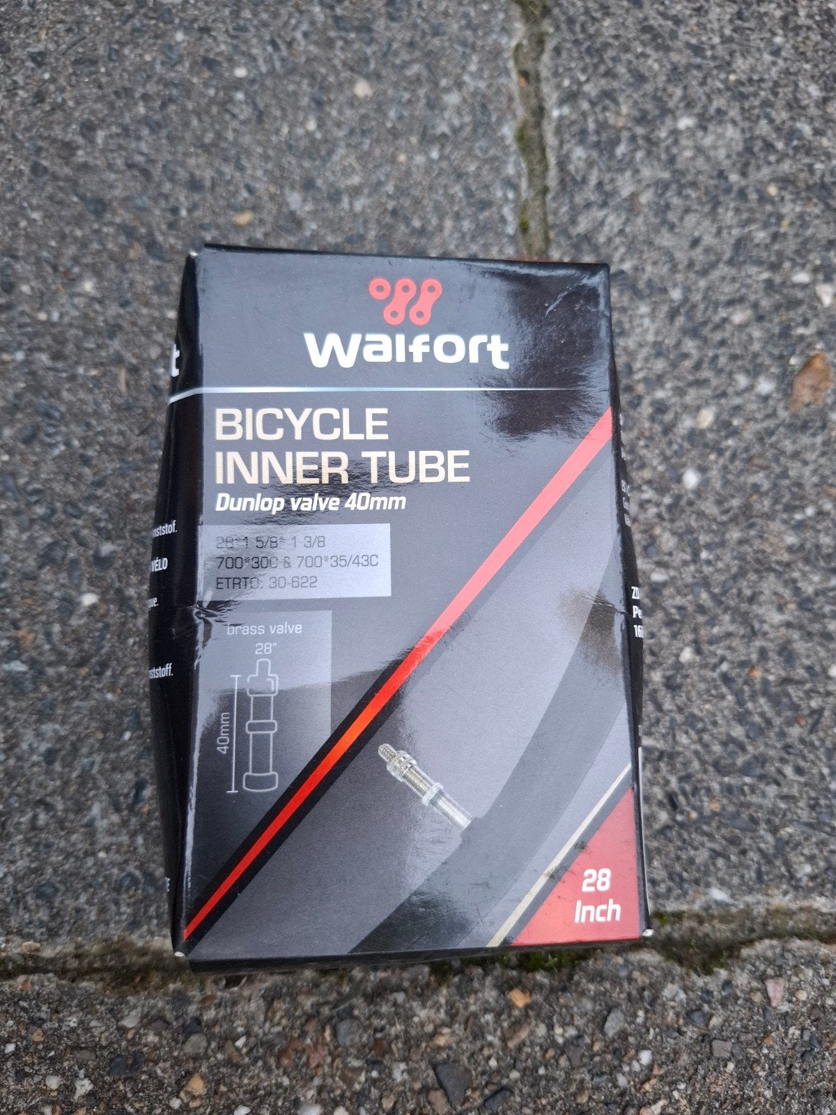 Walfort Binnenband 28 Inch Dunlop Ventiel 40mm, Fietsen en Brommers, Ophalen
