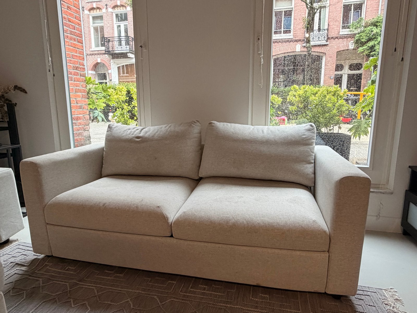IKEA VIMLE sofa set – 3 seater + 2 seater sofa bed + ottoman, Ophalen, 250 tot 300 cm, Gebruikt, 100 tot 125 cm
