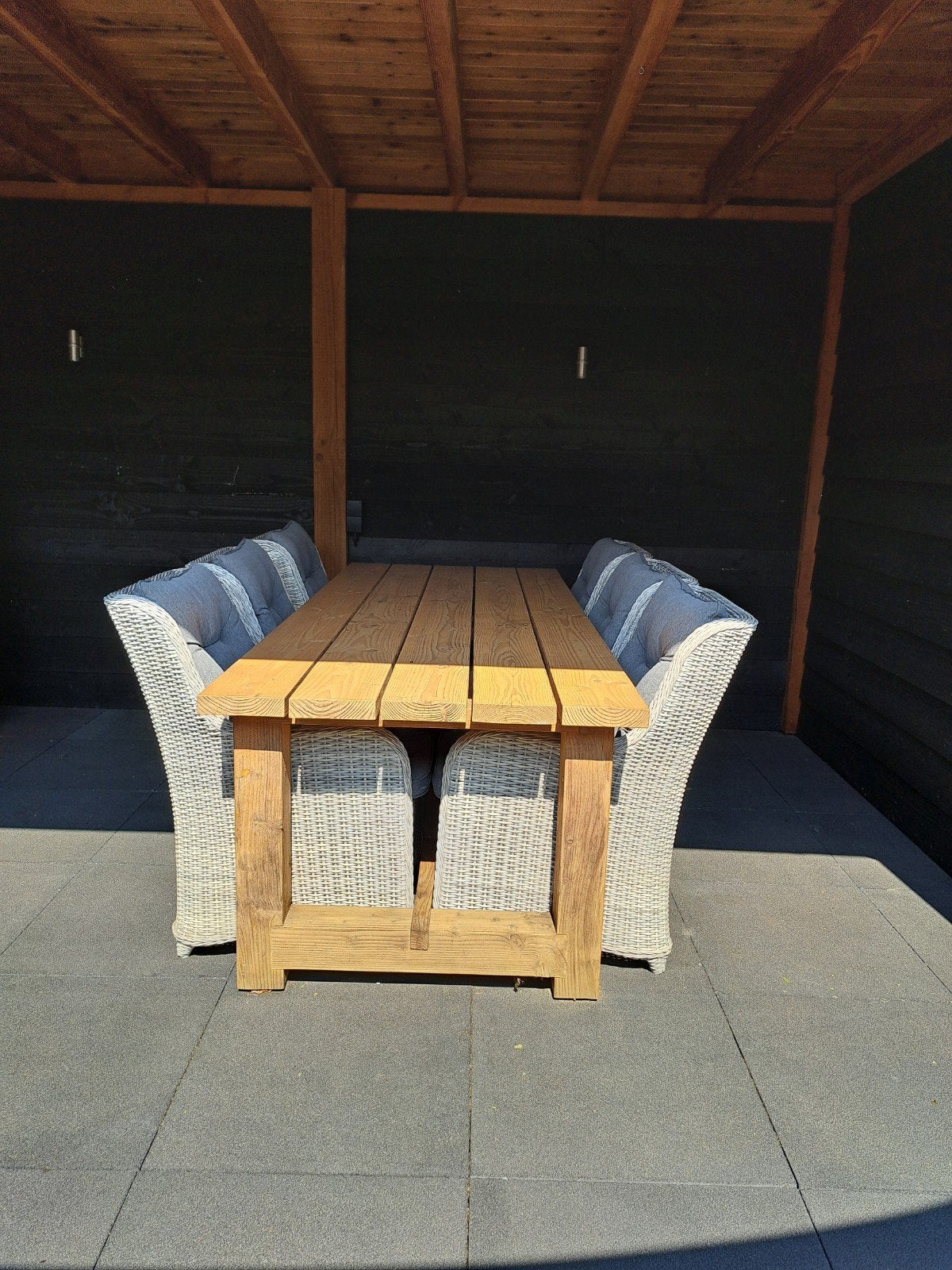 Robuuste tuinset met 6 stoelen, Ophalen, Zo goed als nieuw