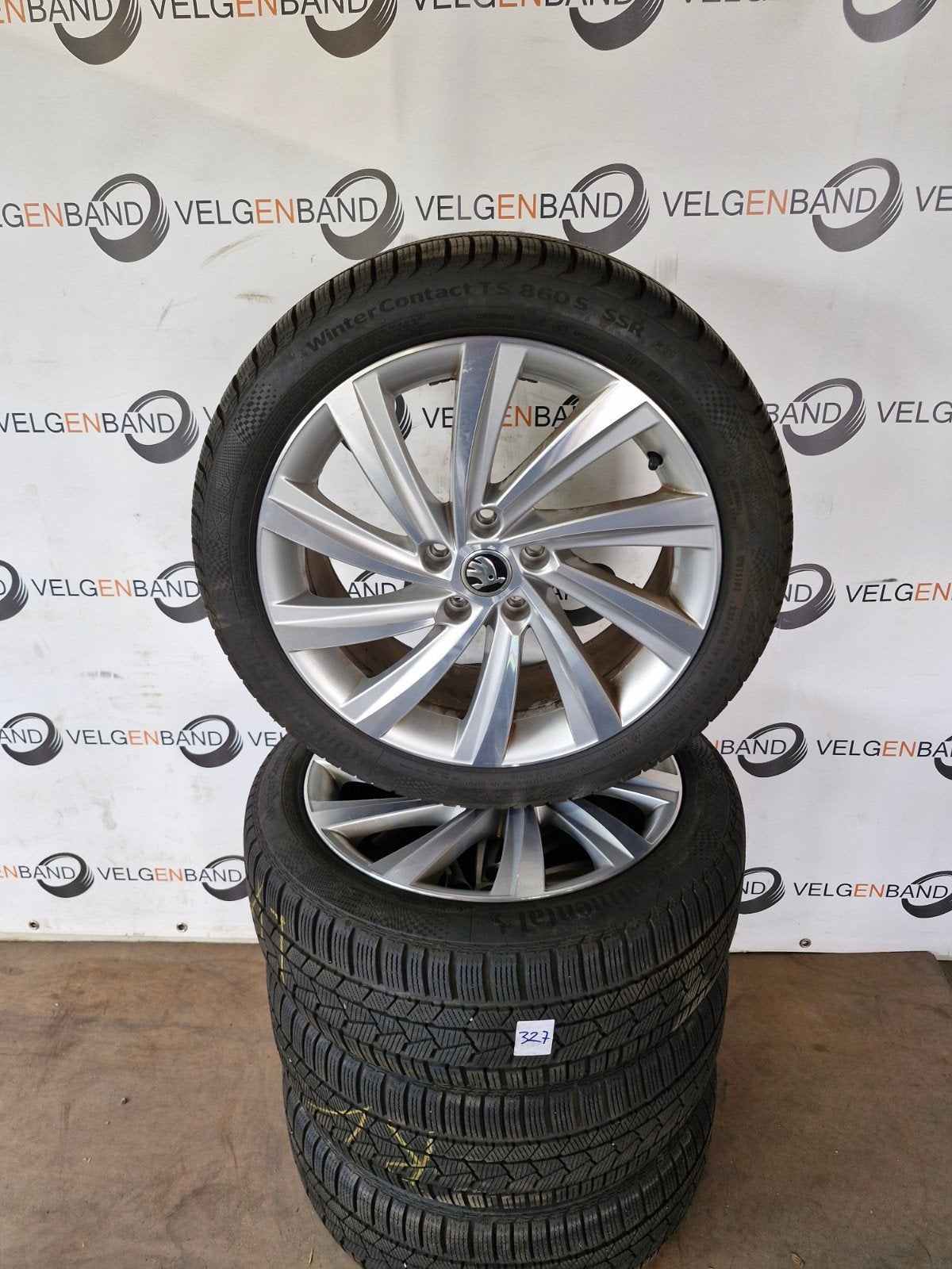 Winterset Skoda Octavia IV Perseus 225 45 18 5x112 57,1 vag, 18 inch, Gebruikt, ., Banden en Velgen
