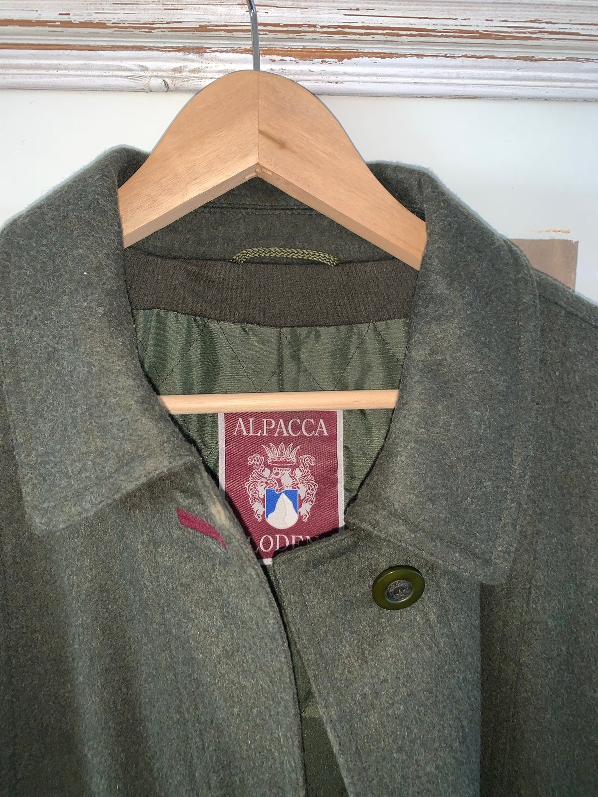 Alpaca Loden jas als nieuw maat L, Kleding | Heren, Ophalen of Verzenden, Zo goed als nieuw, Groen