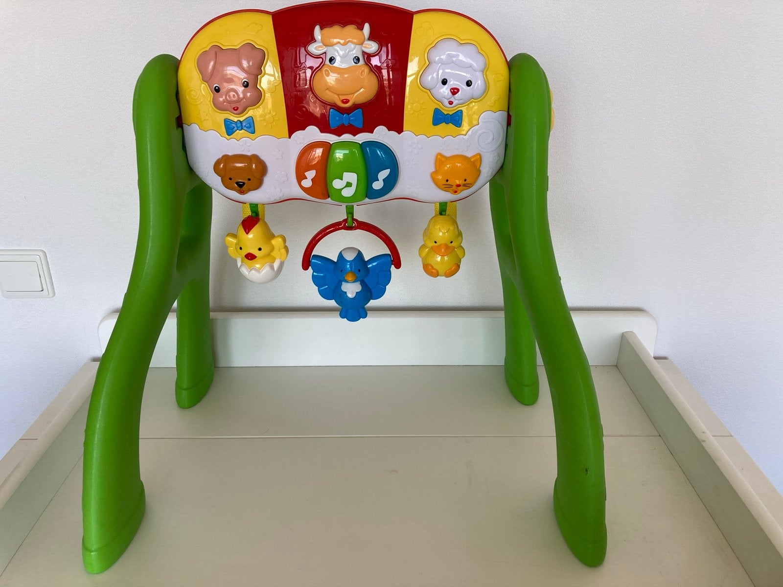 Clementoni babygym met dieren en muziek, Kinderen en Baby's, Speelgoed | Babyspeelgoed, Ophalen of Verzenden, Gebruikt, Babygym