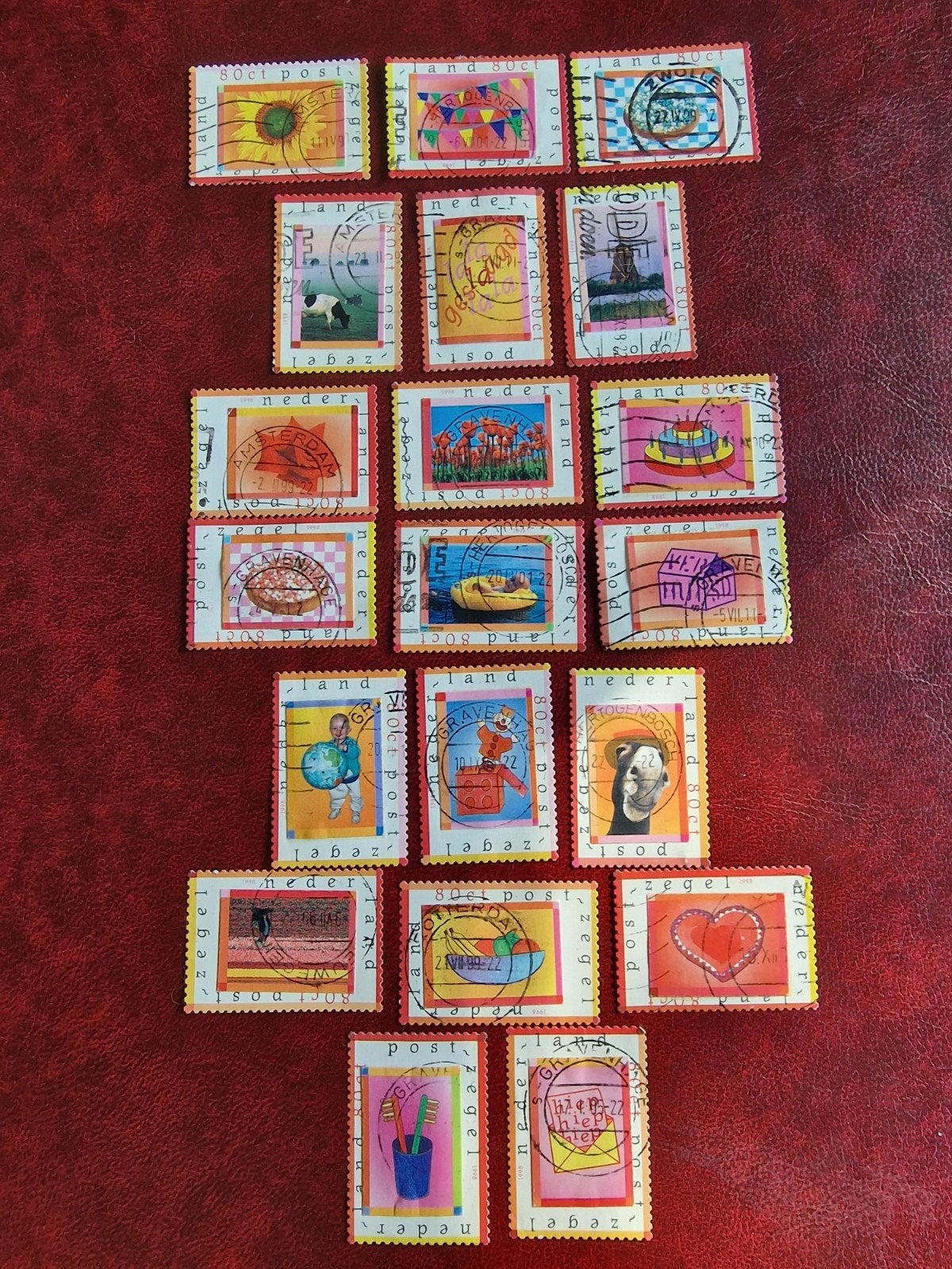 kvkv1146 verrassing zegels 20 stuks - Diverse thema's 1998, Postzegels en Munten, Ophalen of Verzenden, Na 1940, Gestempeld