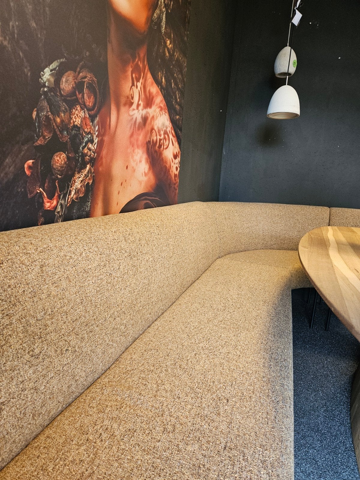 Diningbank ronde hoek ONNO, Ophalen of Verzenden, Nieuw, Stof, Vijf, Zes of meer stoelen