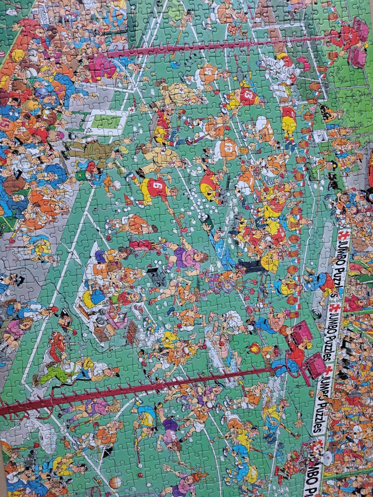 Jan van haasteren hockey 1000 stukjes uit 1998, Ophalen of Verzenden, 500 t/m 1500 stukjes, Zo goed als nieuw