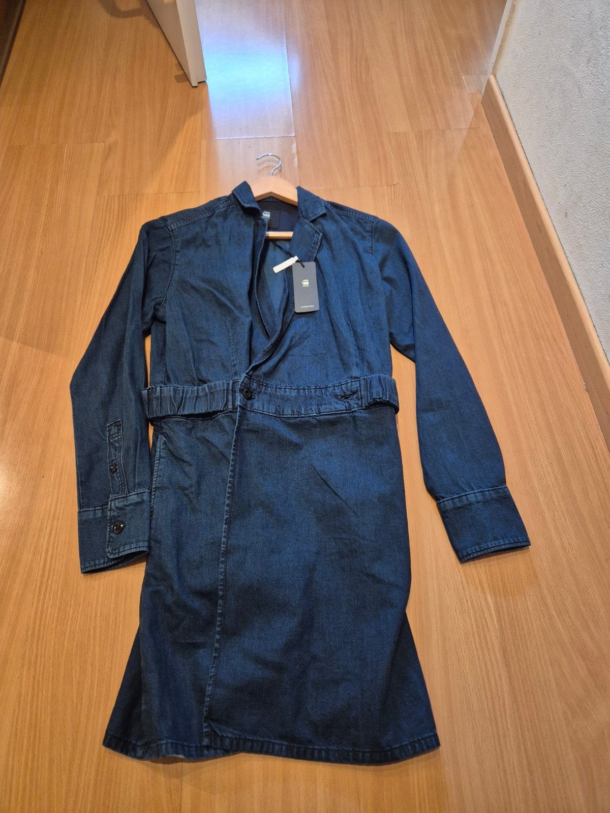 G-Star RAW Wrap Denim Jurk - Nieuw met kaartjes, Kleding | Dames, Jurken, Blauw, Nieuw, Ophalen of Verzenden, Knielengte