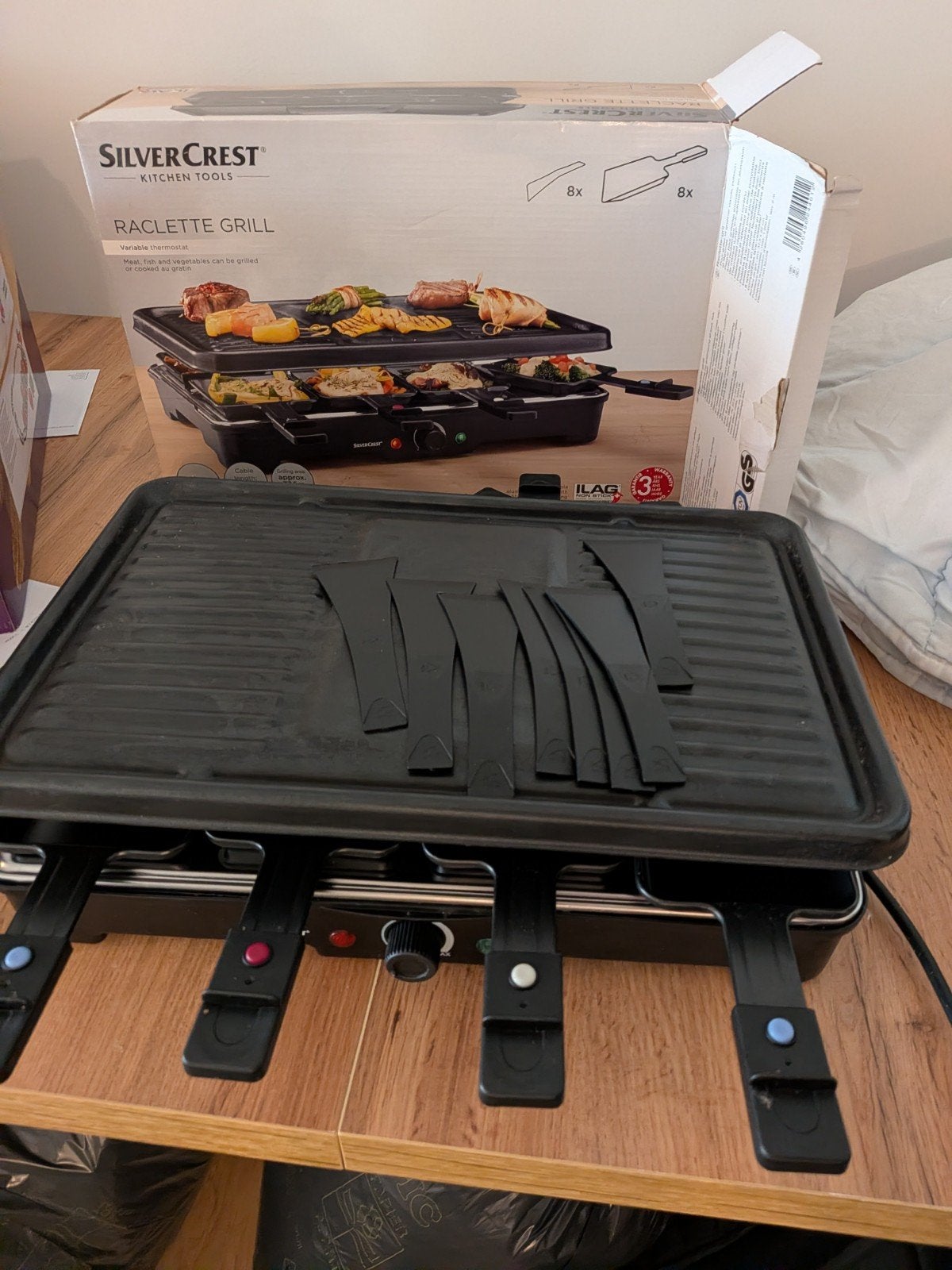 SilverCrest Raclette Grill, Ophalen, Gebruikt