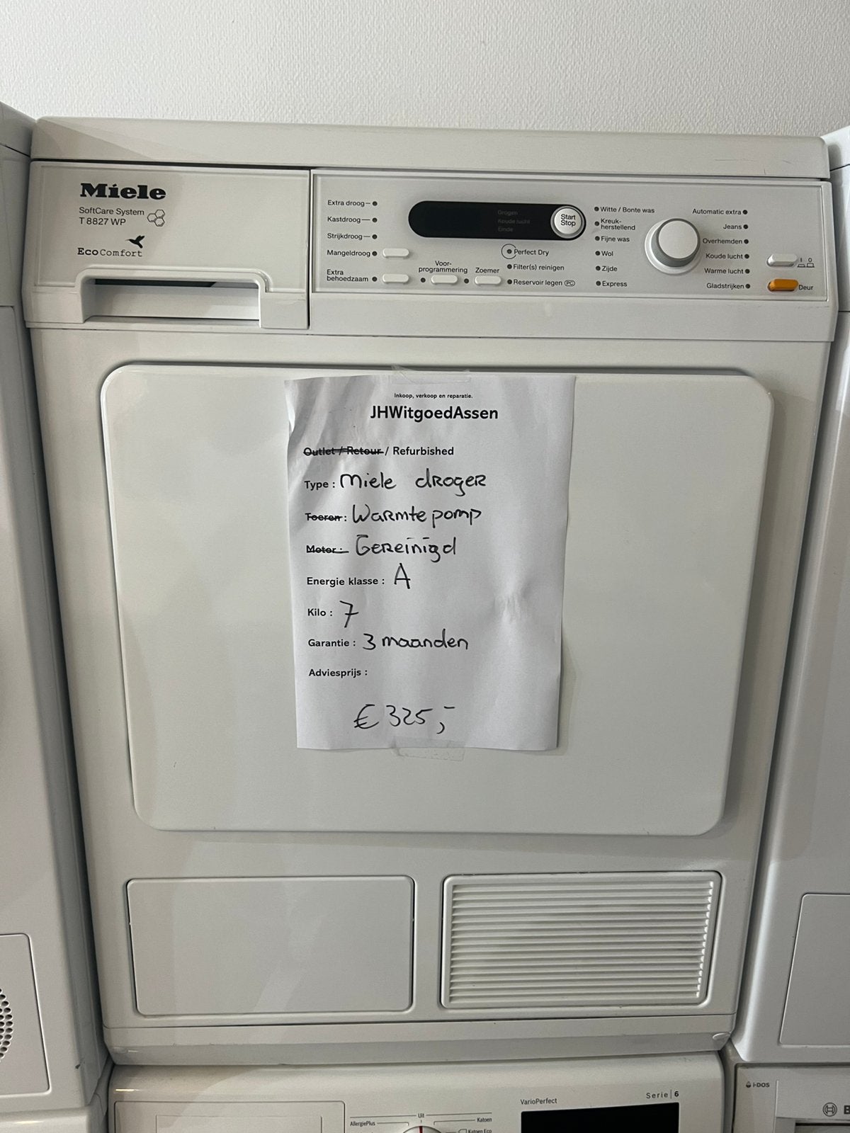 Miele warmtepompdroger - Energiezuinig A, Witgoed en Apparatuur, 6 tot 8 kg, Jhwitgoedassen, Ophalen of Verzenden, Jhwitgoedassen