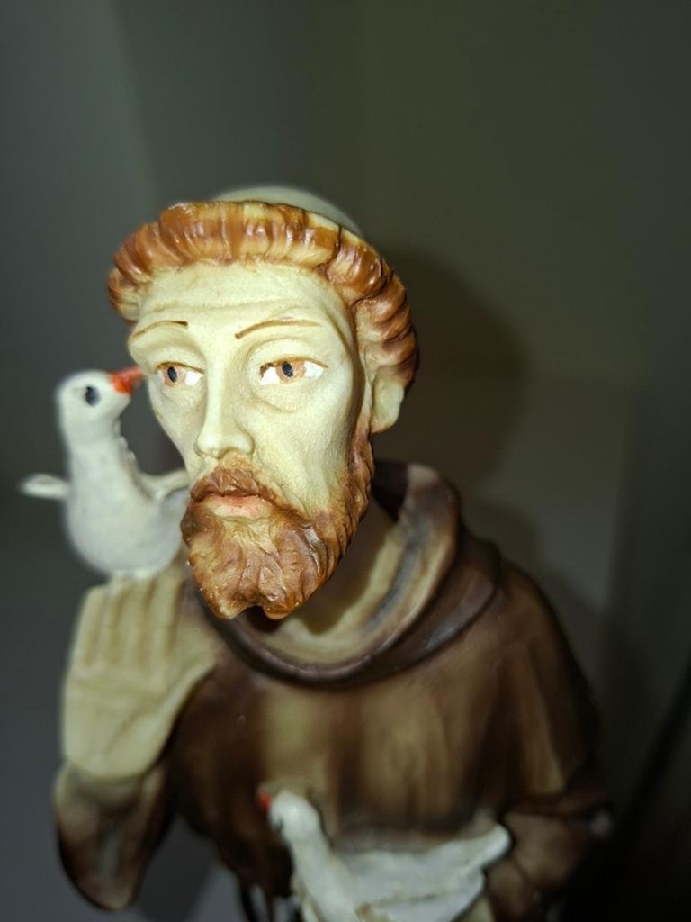 Antonius met vredes duif, Ophalen
