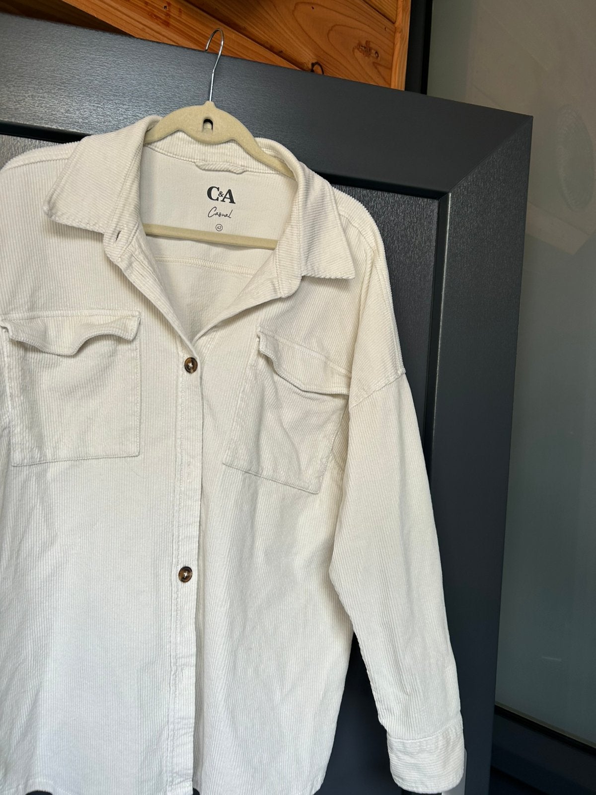 Dames rib blouse/ jasje maat 42 beige, Kleding | Dames, Ophalen of Verzenden, Gedragen, Maat 42/44 (L), Beige