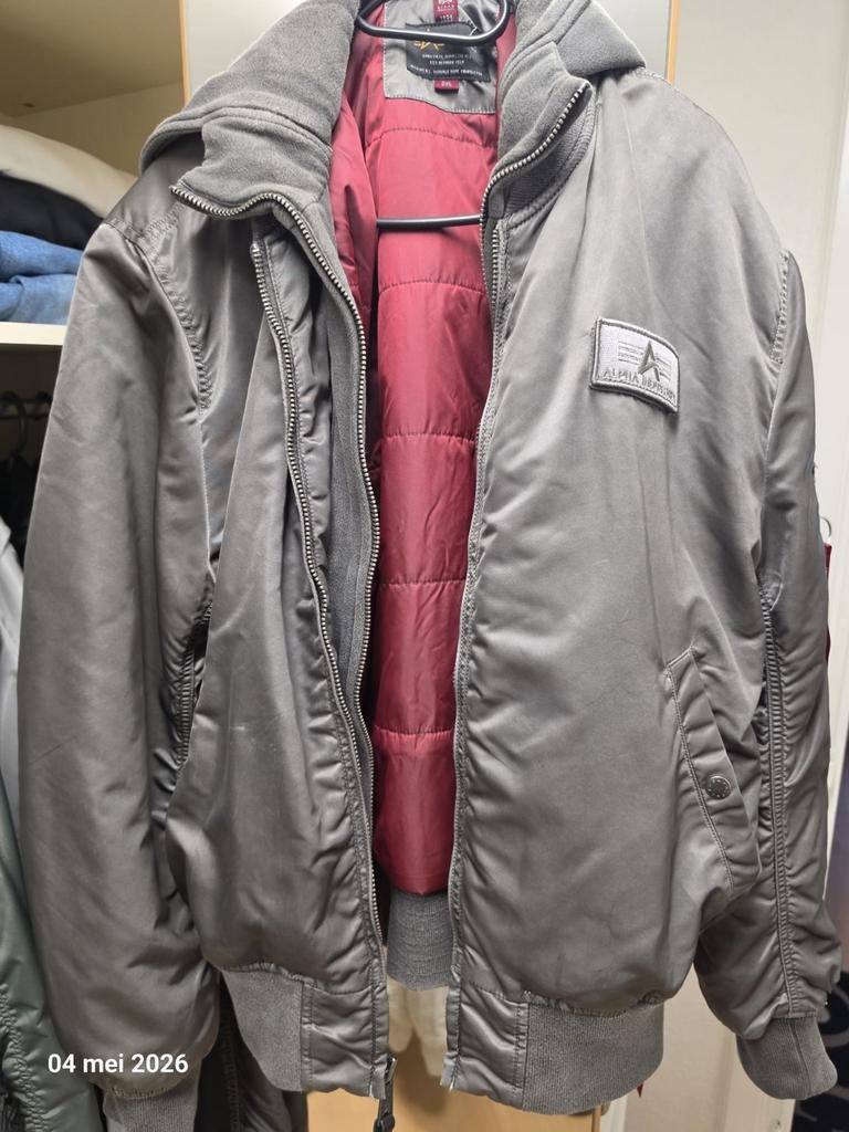 Alpha industries jack, Ophalen of Verzenden, Zo goed als nieuw, Overige maten, Grijs