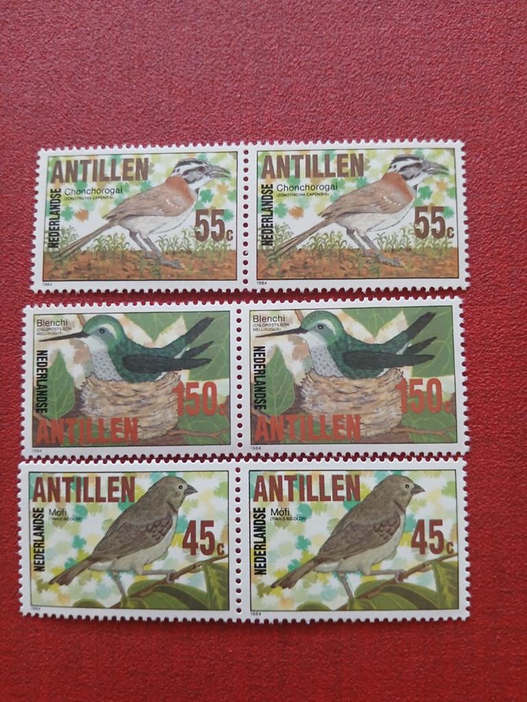 Nederlandse Antillen postzegels vogels - 6 stuks postfris, Ophalen of Verzenden, Postfris