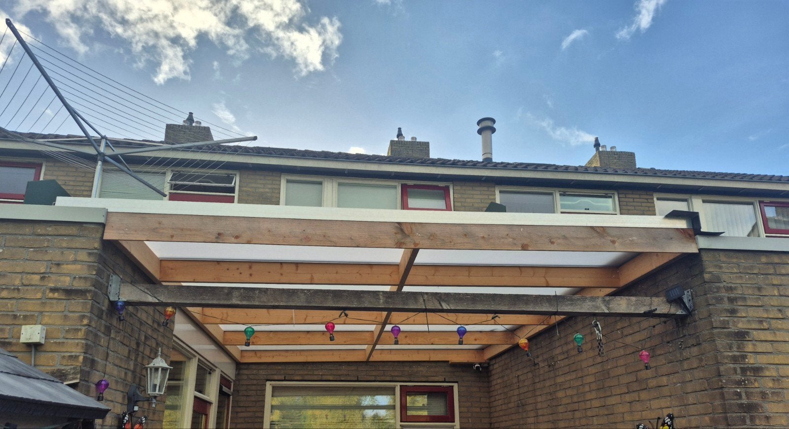 bijna nieuwe overkapping (320x425 cm) - Zelf demonteren, Tuin en Terras, Ophalen, Zo goed als nieuw