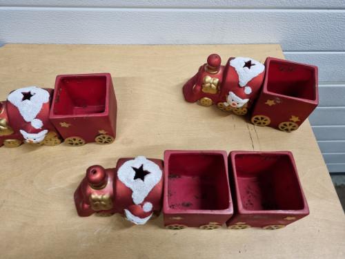 B210 kerst bloempotjes trein, Diversen, Kerst, Ophalen of Verzenden, 'T Olde Gre-j, Info@toldegrej.nl, Endepoelstraat 20f Didam