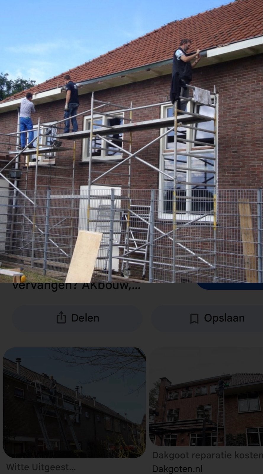 dakgoot reparatie, Ophalen of Verzenden, Zo goed als nieuw, Overige typen, 5 meter of hoger