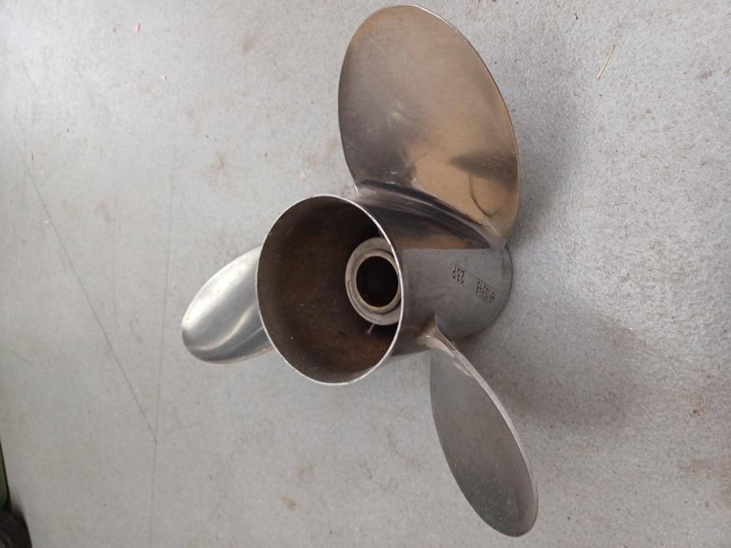 Rvs 3 blads mercury laser 2 23p  boot propeller boot schroef, Ophalen of Verzenden, Zo goed als nieuw, Motor en Techniek