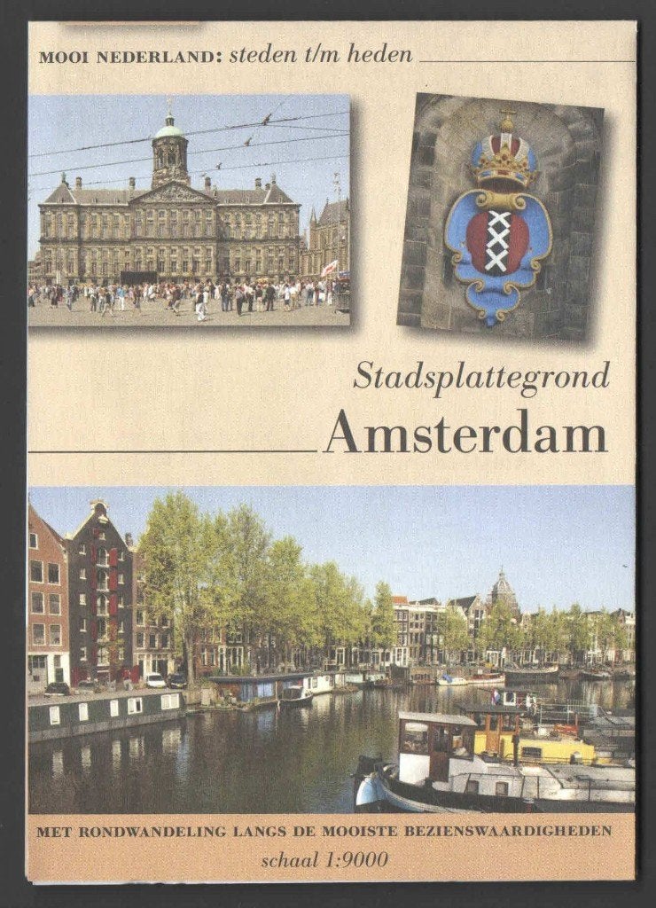 Stadsplattegrond met Wandelroute: Amsterdam, 2000 tot heden, Ophalen of Verzenden, Nederland, Landkaart