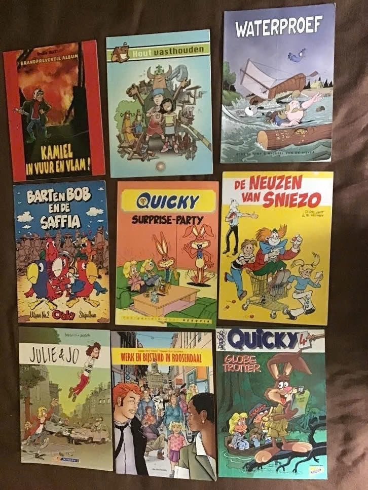 9 reclamestrips (Berovice,D.Stallaert,Aloys Oosterwijk), Meerdere stripboeken, Ophalen of Verzenden, Gelezen