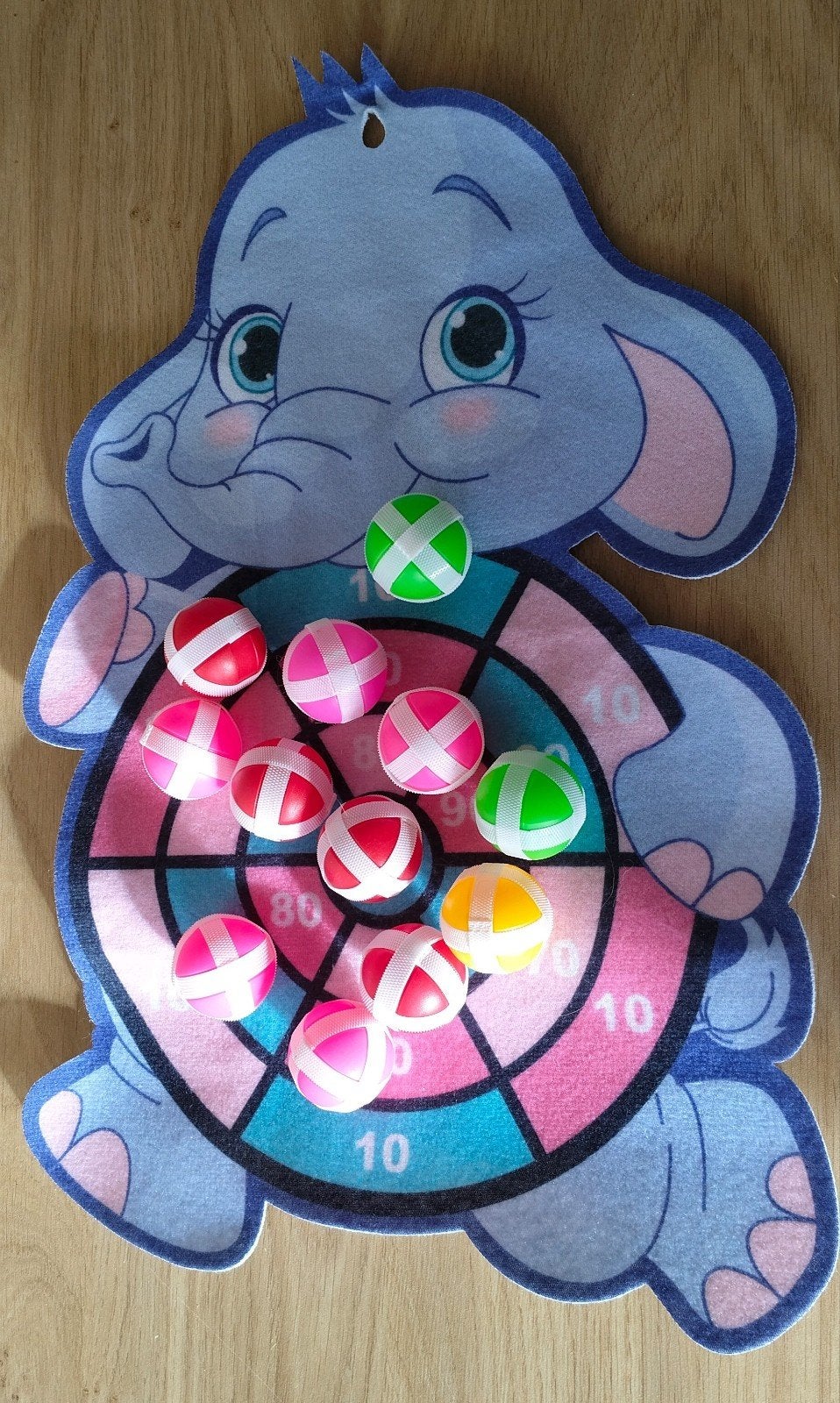 Dartbord olifant met klittenband ballen, Verzenden, Nieuw