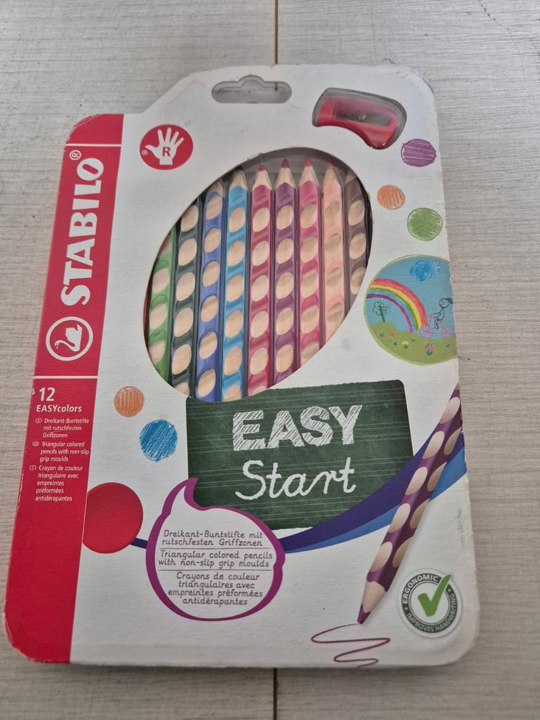 EASY start 3 kantige kleur potloden 5+ (Stabilo), Ophalen, Zo goed als nieuw
