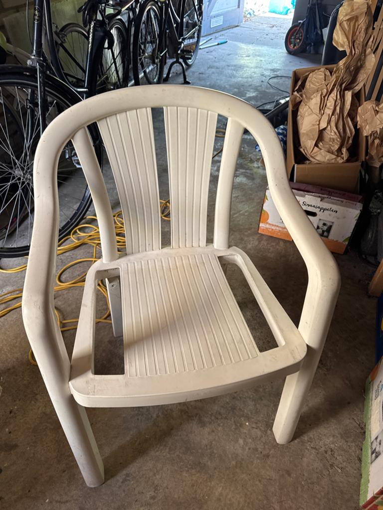 6x Grosfillex stapelbare kuipstoelen - Onverwoestbaar, Ophalen, Gebruikt, Kunststof, Stapelbaar