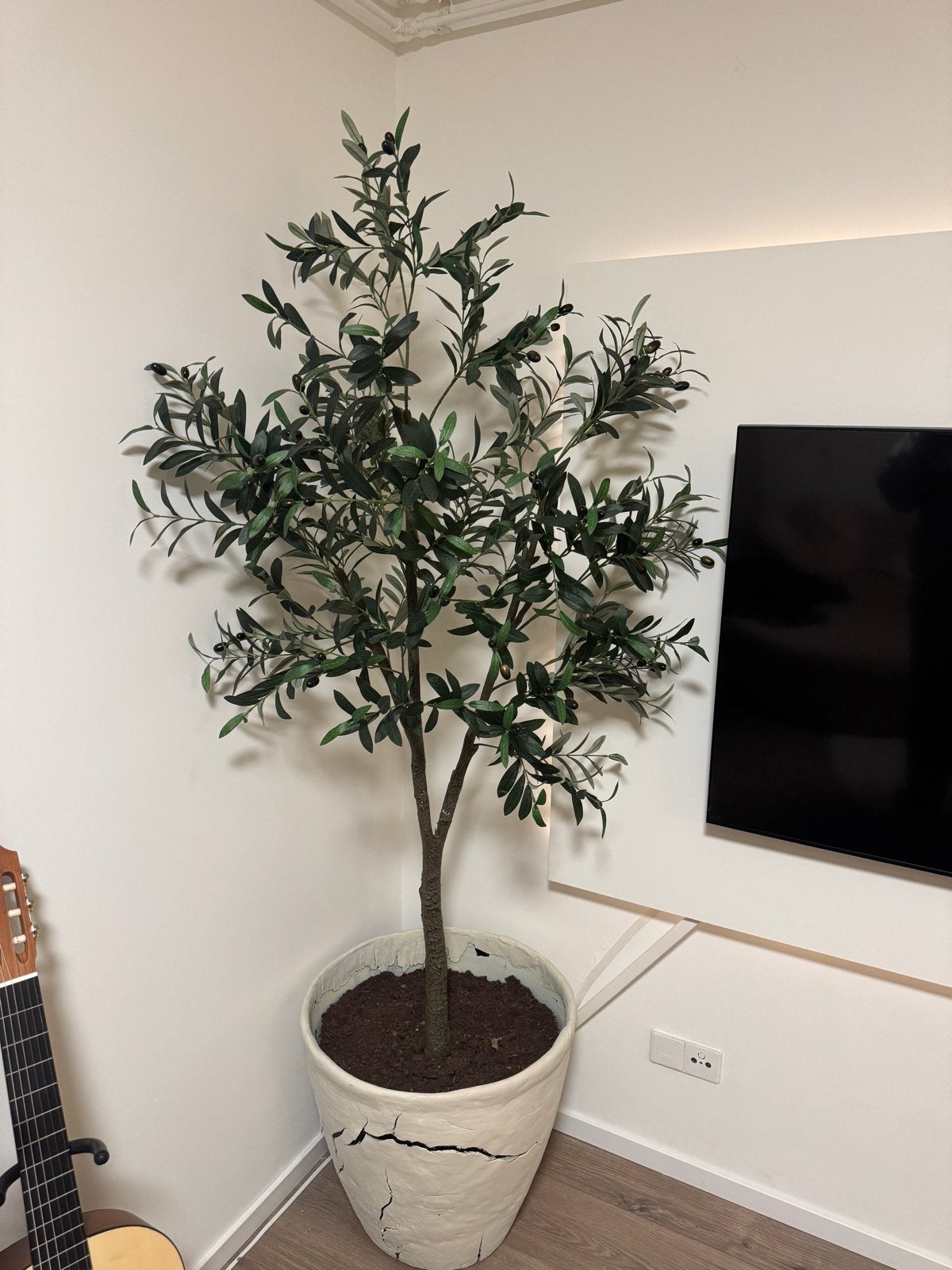 Olijfboom - kunstplant, Overige soorten, In pot, 150 tot 200 cm, Groene kamerplant