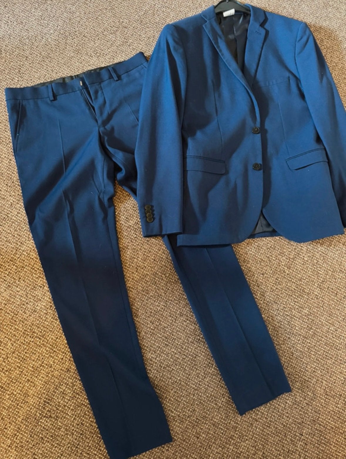 Heren pak xs, Ophalen of Verzenden, Zo goed als nieuw, Maat 46 (S) of kleiner, Blauw