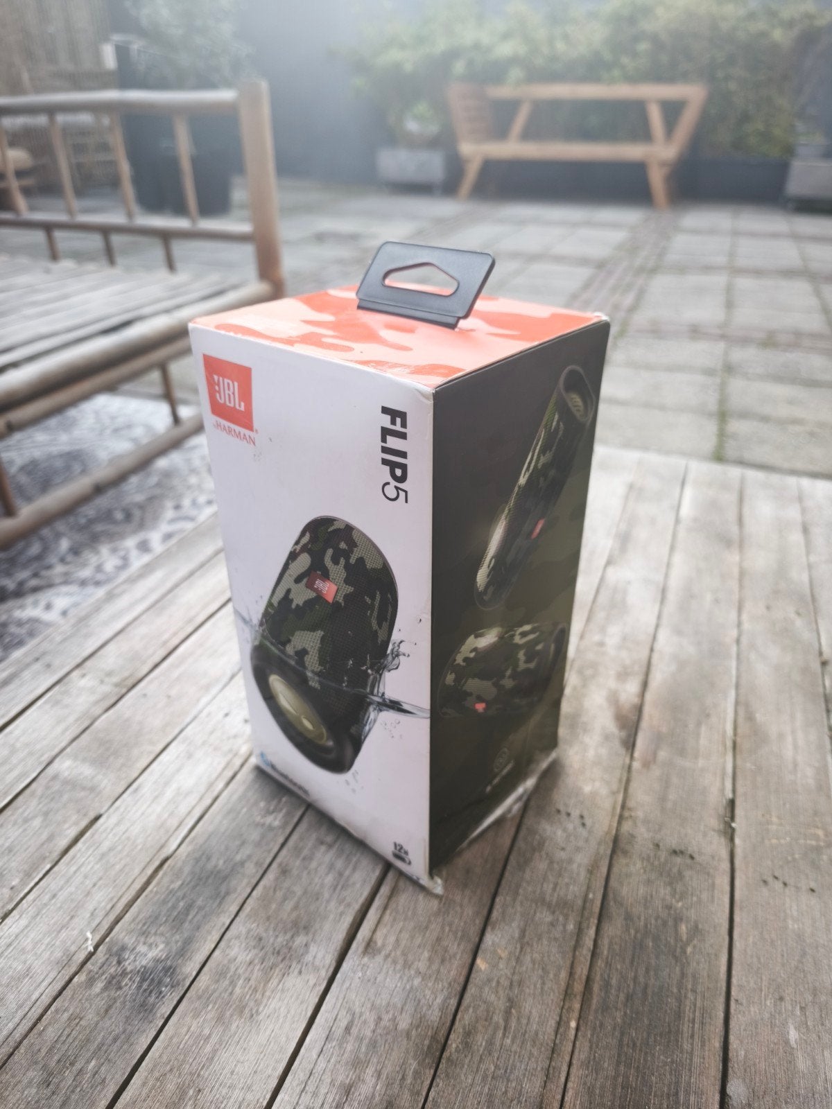 JBL Flip 5 Camouflage Bluetooth Speaker met Hoes, Audio, Tv en Foto, Bluetooth, JBL, Ophalen of Verzenden, Zo goed als nieuw