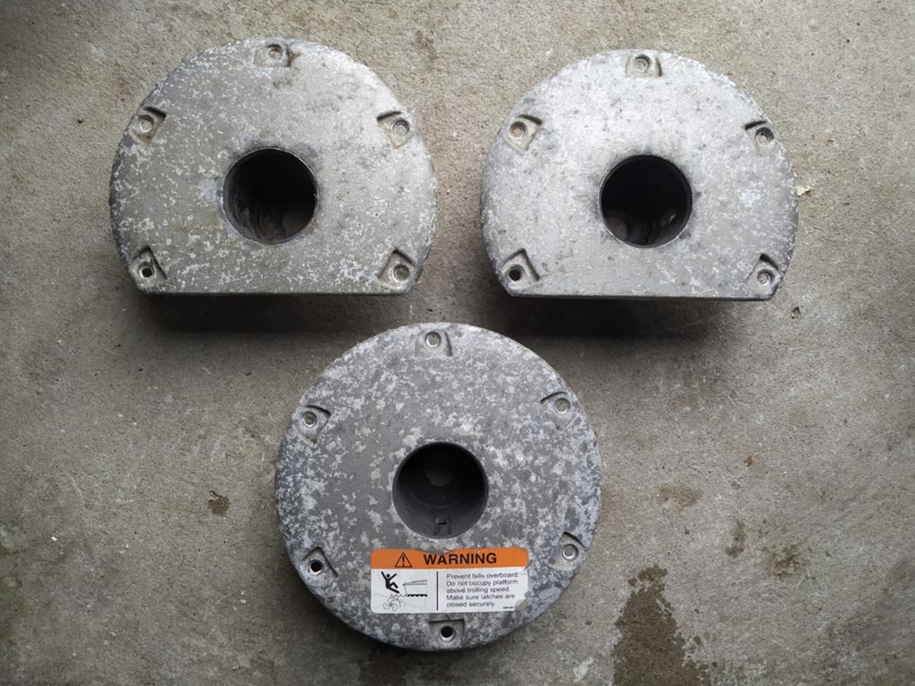 Attwood stoelpoot bases voor in de boot, opknappers, Watersport en Boten, Ophalen of Verzenden, Gebruikt