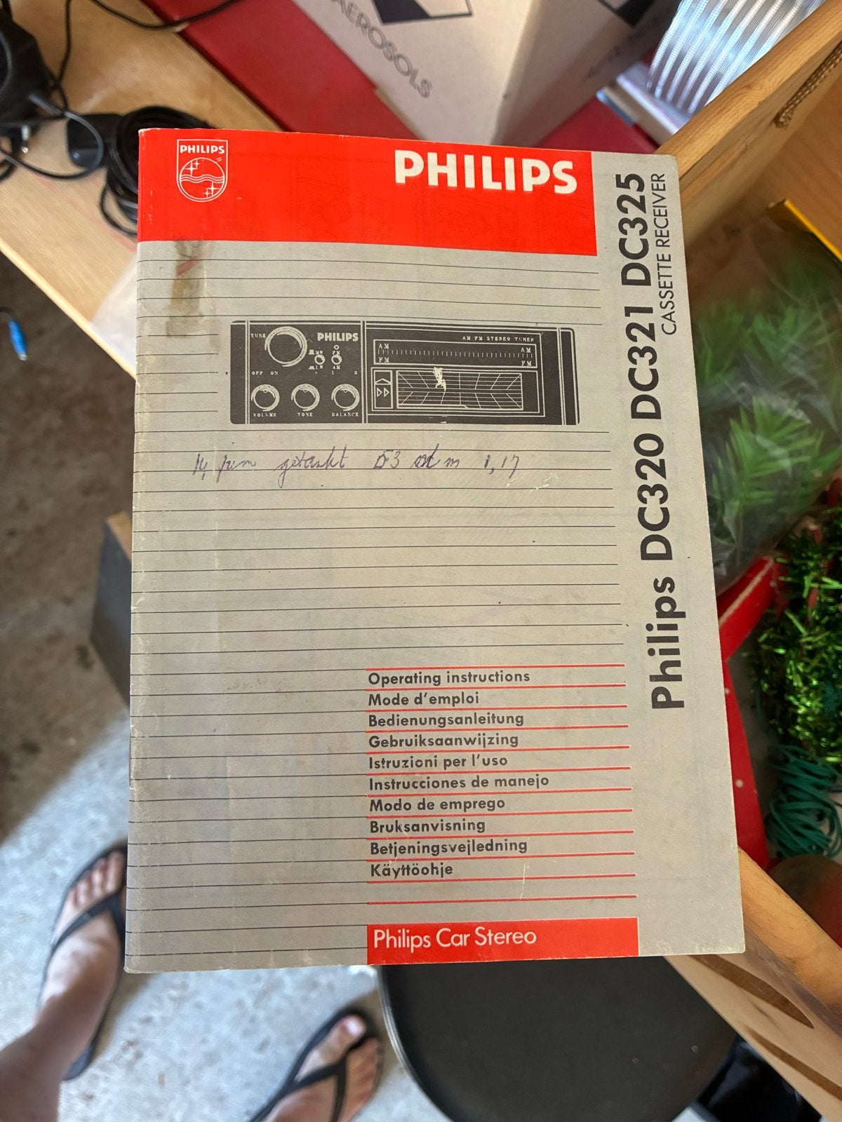 Philips DC321 Cassette Receiver met handleiding, Auto diversen, Autoradio's, Gebruikt, Ophalen