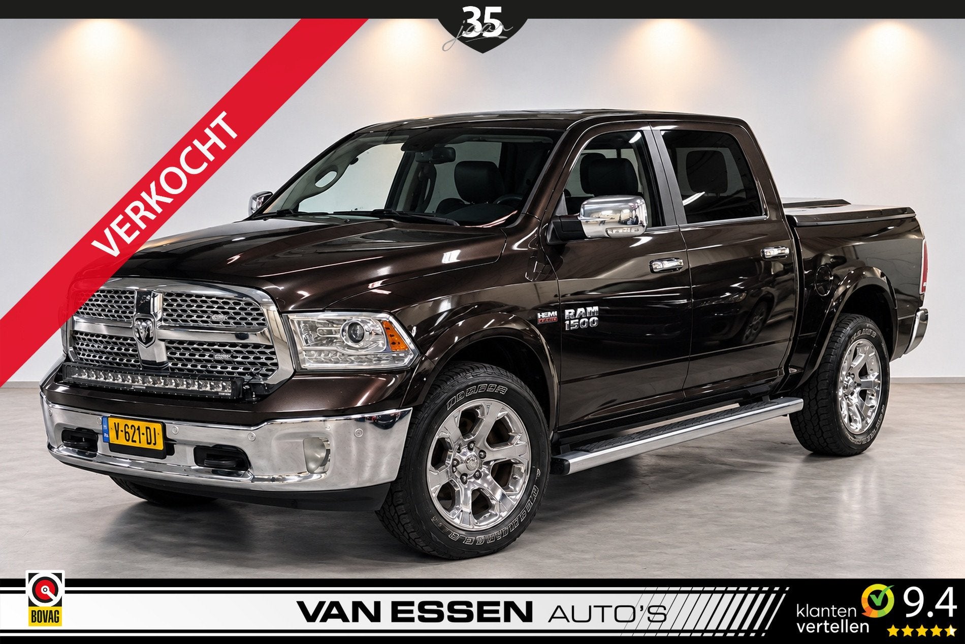 Dodge Ram 1500 5.7 V8 Quad Cab 6'4 LARAMIE| LPG | PANO | LED, Auto's, Automaat, Achterwielaandrijving, Gebruikt, 5654 cc