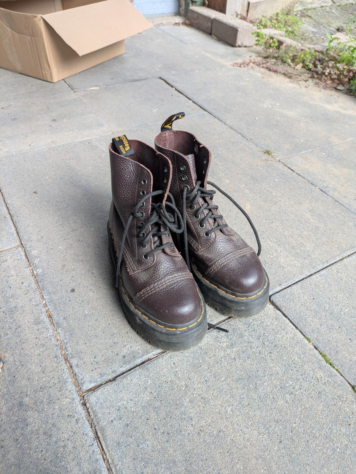 Dr. Martens Sinclair Laarzen - Bruinrood, Maat 37, Kleding | Dames, Ophalen of Verzenden, Zwart, Hoge laarzen