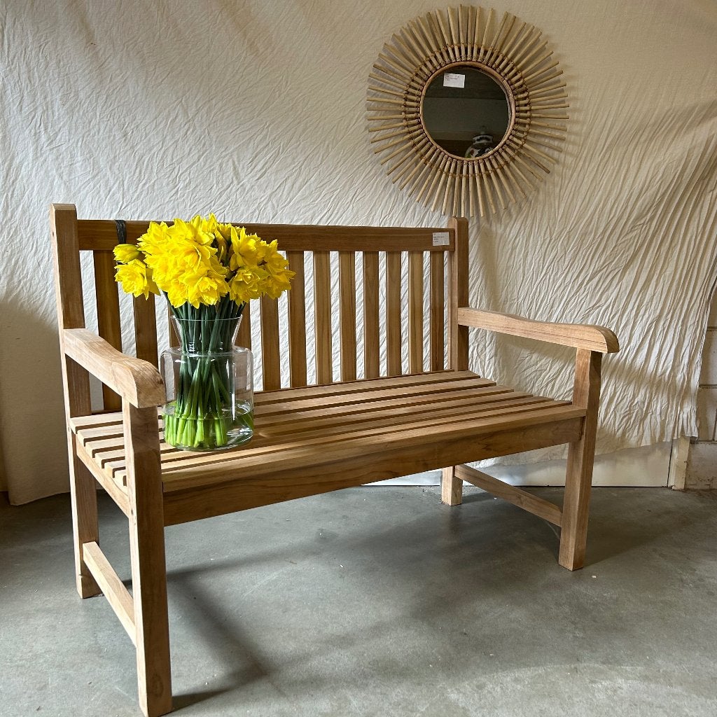 tuinbank teak - 120 cm breed - Gratis bezorgd, TTM Wonen, Meubels – (Perzische) Tapijten en Woonaccessoires, Taag 63, 2491 CS, Den Haag (Forepark)
