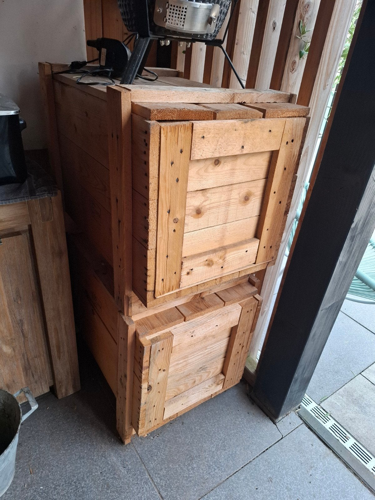 2 Mooie Houten Kisten - Decoratief en Praktisch, Ophalen, Minder dan 50 cm, Gebruikt, 50 tot 75 cm