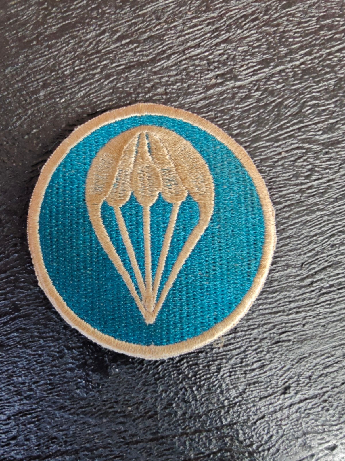 US Paratroopers Garrison Cap Badge - Blue, Ophalen of Verzenden, Landmacht, Amerika, Embleem of Badge
