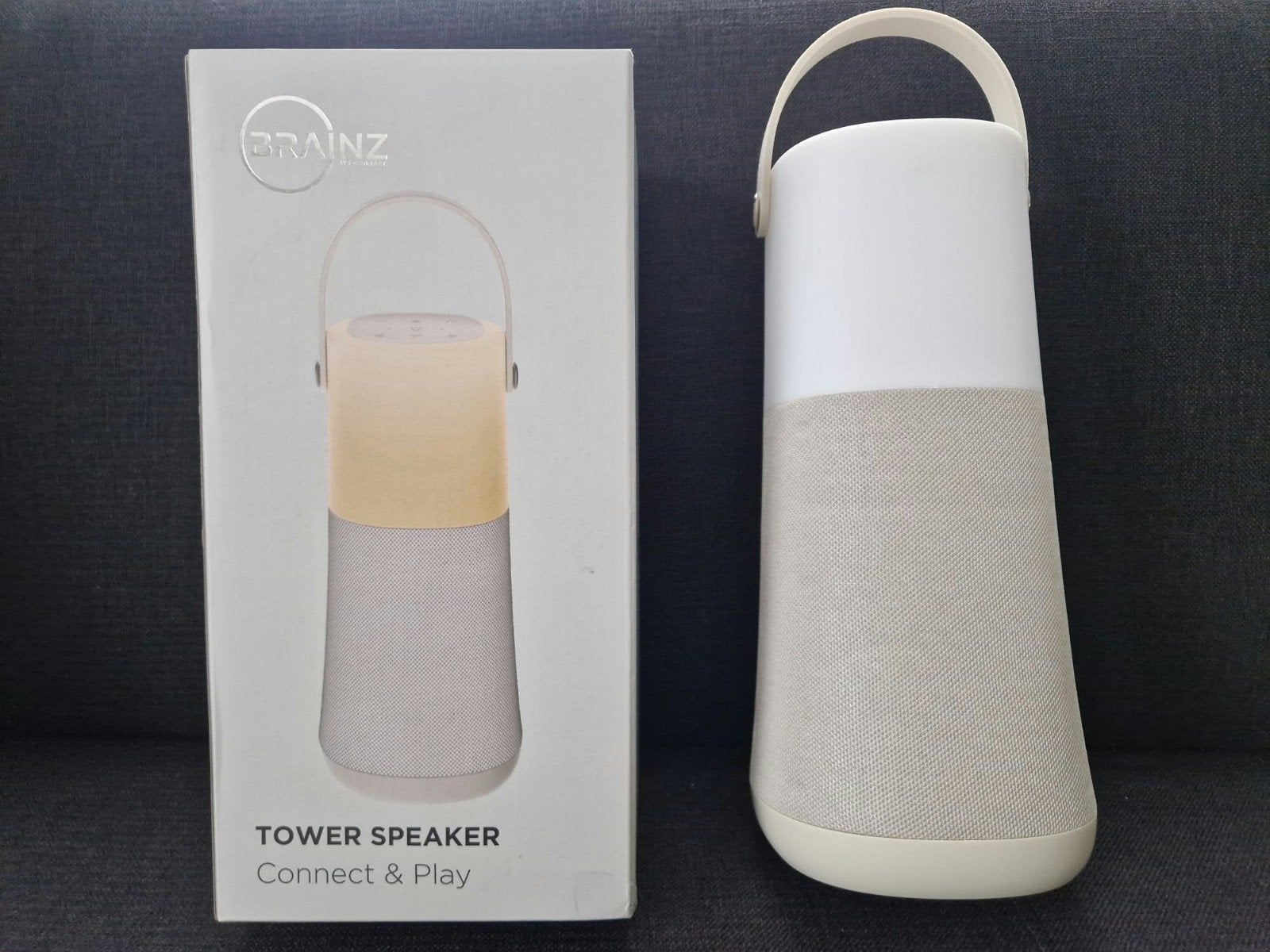 Brainz Tower Speaker met LED Party Licht 30 cm, Audio, Tv en Foto, Bluetooth, Ophalen of Verzenden, Zo goed als nieuw, Draagbare speaker