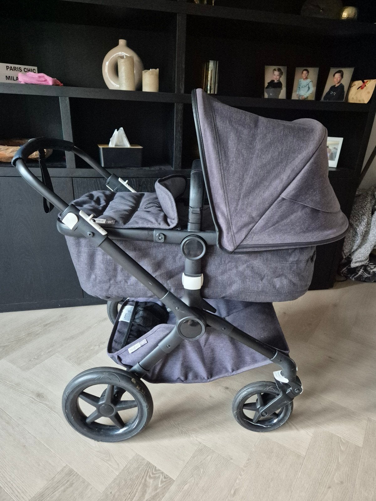 Bugaboo Fox 2 - Washed Black - zeer compleet, Ophalen, Bugaboo, Combiwagen, Verstelbare duwstang