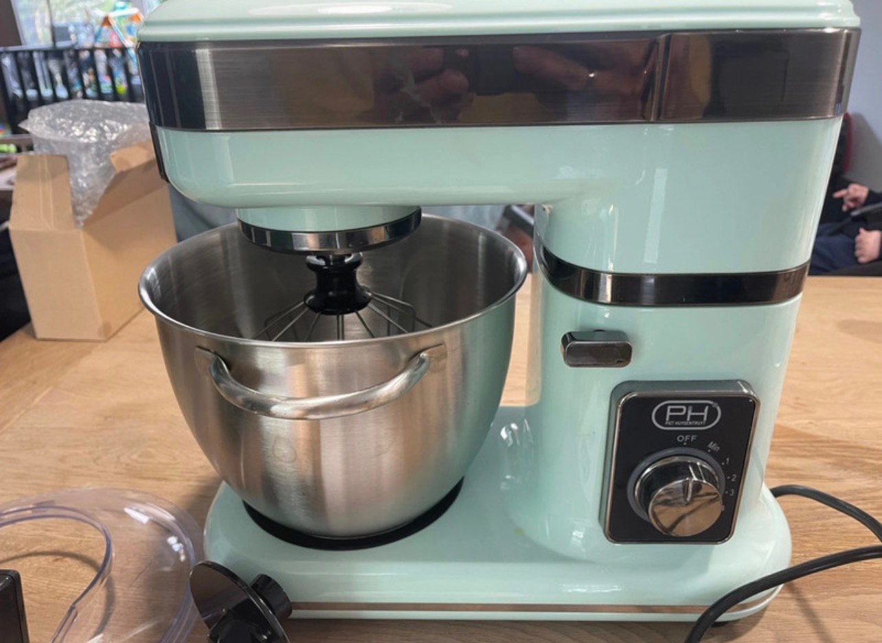 Domo keukenmachine mint kleur, Ophalen, Zo goed als nieuw, 3 snelheden of meer