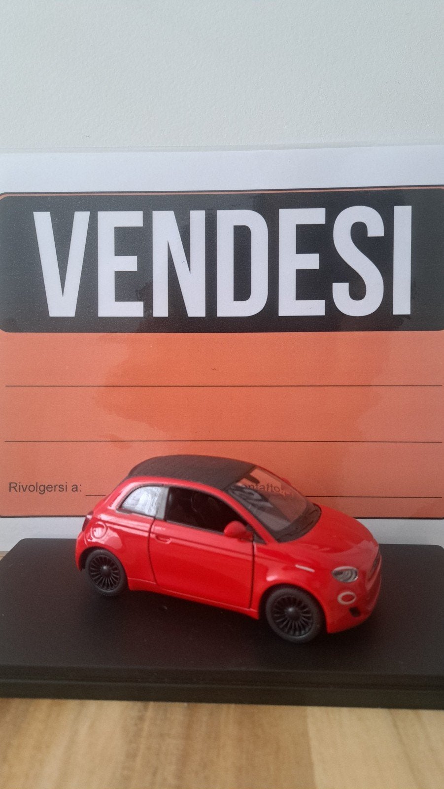 Fiat 500e Cabrio. 1:28., Ophalen of Verzenden, Auto