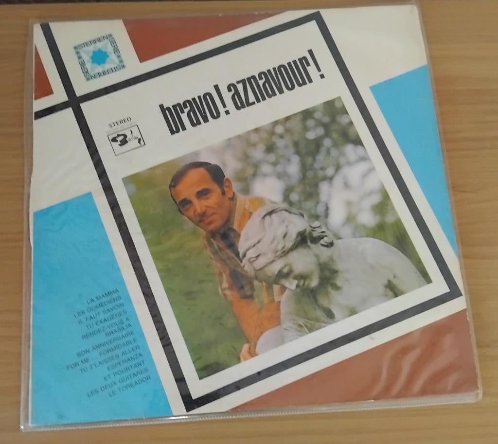 Charles Aznavour - Bravo! Aznavour! LP (Stereo), Cd's en Dvd's, Ophalen of Verzenden, 1960 - 1969, Gebruikt, 12 inch