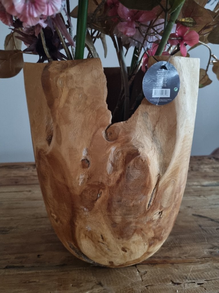 Eiken houten vaas, Minder dan 3 m³, Ophalen of Verzenden